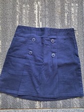 The Children's Place Girls Navy Solid A-Line Skort Size 6X/7