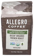 Decaf Organic French Roast Ground Coffee, 12 Oz Pack of 1 