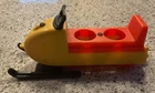 Vintage 1970's Fischer Price Little People Yellow Mini Snow Mobile No Cart