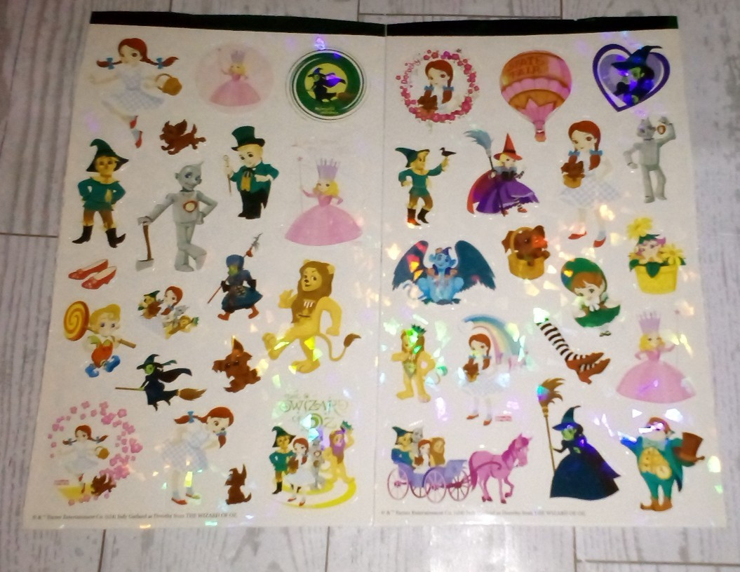 2 The Wizard of Oz Prismatic Stickers Sheets Sandylion Scrapbooking