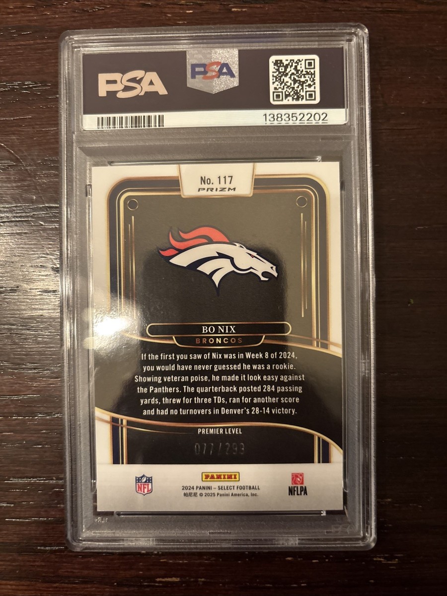 2024 Panini Select - Premier Level Bo Nix #117 Copper Shock Prizm