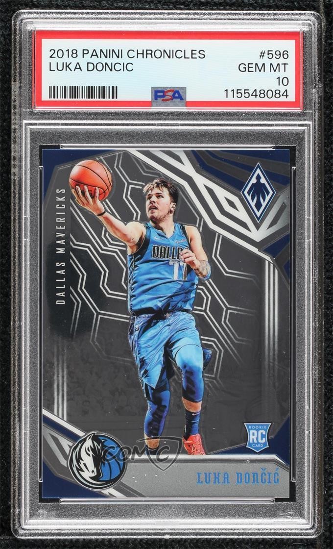2018-19 Panini Chronicles Phoenix Luka Doncic #596 PSA 10 GEM MT Rookie RC