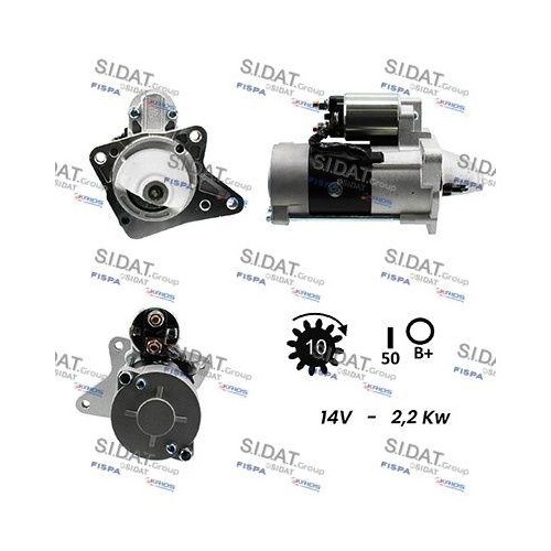 Démarreur Sidat S12MH0163A2 pour corriger les problèmes d'allumage Ford