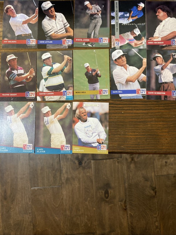 PGA Golf Card Lot. Gary Player. Greg Norman PGA Tour Pro Set