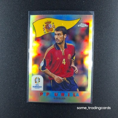 Topps Pep Guardiola Spain 1960 Topps Chrome UEFA EURO 2024