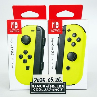 Nintendo Switch Controller Joy-Con (L) / (R) Neon Yellow Japan NEW