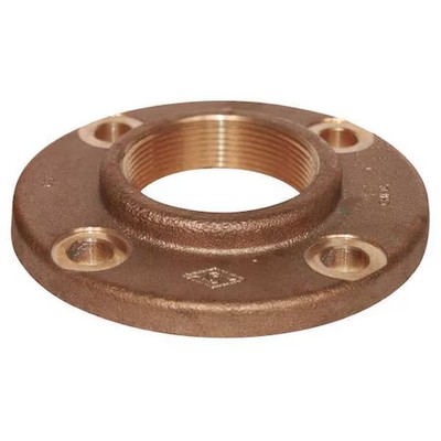 Red Brass Flange, Fnpt, 1-1/4'' Pipe Size, 4Tjk1