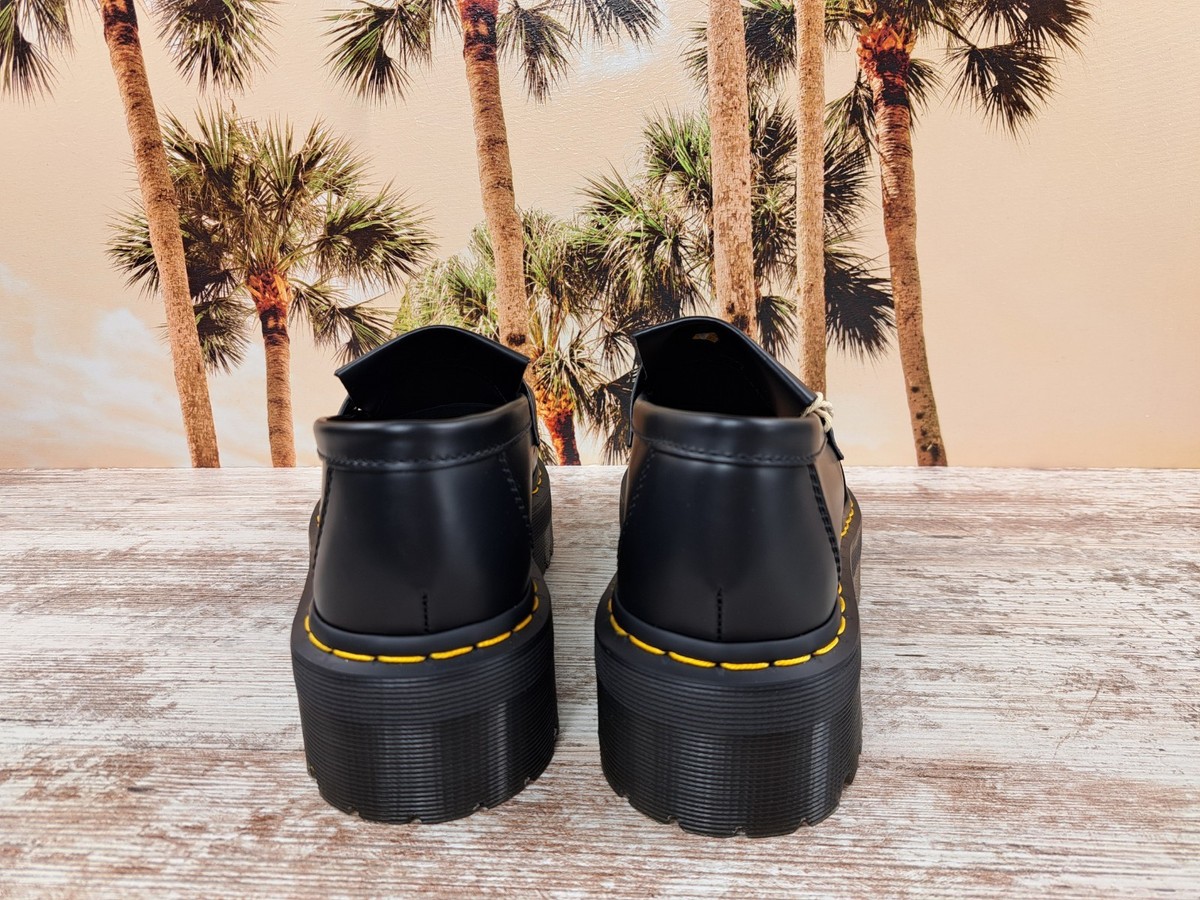 Dr. Martens Adrian V Quad Mono Platform Tassel Leather Black