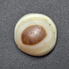 Autentico antico amuleto himalayano tibetano Dzi Luk Mik occhio di capra agata perline