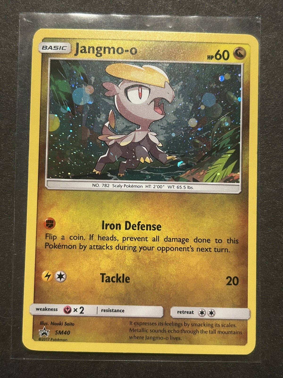 Pokémon TCG Jangmo-o Black Star Promo SM40 Holo Sun & Moon NM/M Cosmos