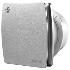 Silent Bathroom Extractor Fan Silver 100mm Ventilator with Timer Humidity Sensor