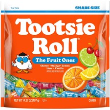 Tootsie Roll fruit Chews, assorted Fruit flavors, 14.37 oz. Gluten-free New