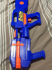 Buzz Bee Toys Belt Blaster Foam Dart Blaster Gun, Blue Orange