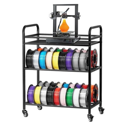 Efficient 3-Tier Filament Management Rack 280lb Frame with MDF Layers