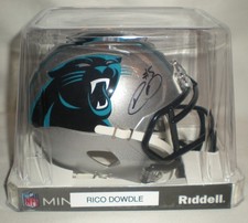 RICO DOWDLE - Carolina Panthers Autographed Mini Helmet including BDS COA #4159