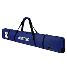Fully Padded Ski Bag, Single Ski Bags for Air Travel, Waterproof blue-185cm