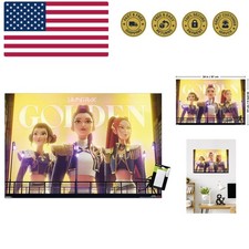 Netflix KPop Demon Hunters 2025 - Huntrix Golden Wall Poster, 34L" x 22.4W", ...