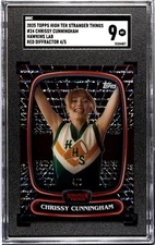 2025 Topps Stranger Things High Tek Chrissy Cunningham Red Diffractor 4/5 SGC 9