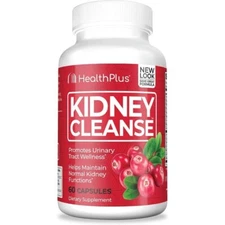 Health Plus Kidney Cleanse 60 Caps Detoxifying Cleanse Healthy Kidney Function