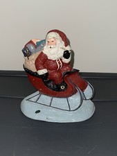 Cast Iron Santa Claus on Sleigh Doorstop