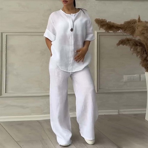 Womens Ladies 2 Piece Tracksuit Lounge Wear Sweatshirt Wide Leg Pants Co Ord Set - Picture 9 of 29