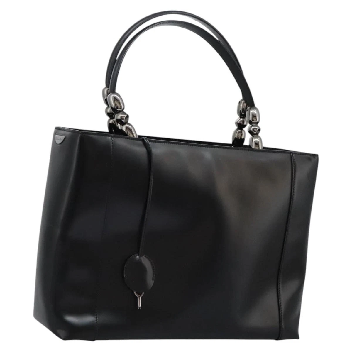 Sac à main Christian Dior Maris perle cuir noir authentique bs23597