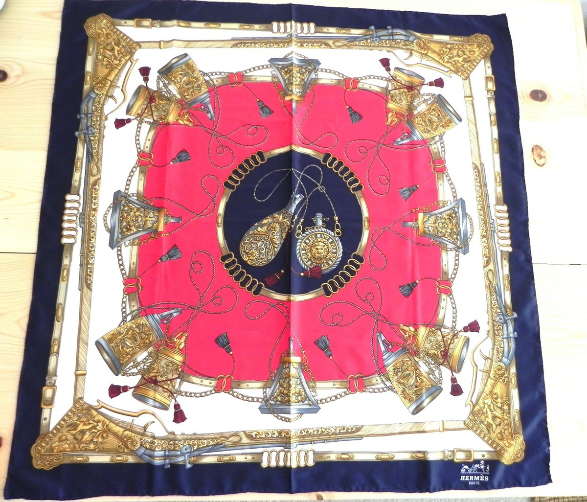 HERMES Paris Scarf Square 100% Silk Size 34.5