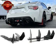 3 Pieces Rear Bumper Winglet Wind Blades Spats Diffuser Fit 13-20 FRS BRZ 86