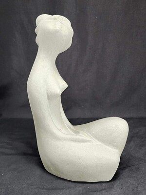 Beautiful Curvy Nude Woman Grey Stone Statue Sculpture Grain Pattern | eBay