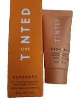 Live Tinted Hueguard 3-In-1 Sunscreen, Moisturizer, & Primer. 0.5 oz NIB SPF 30