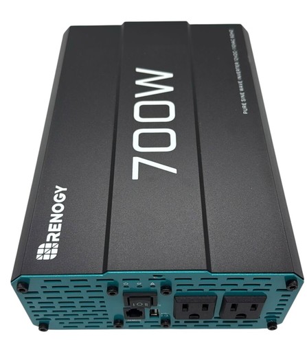 Renogy 700W Pure Sine Wave Inverter 12V DC to 120V AC Converter Remote Control - Picture 2 of 7