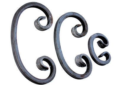 C Schnörkel Bogen schmiedeeisen 12x12 Zierelement Stahl Eisen für Zaun