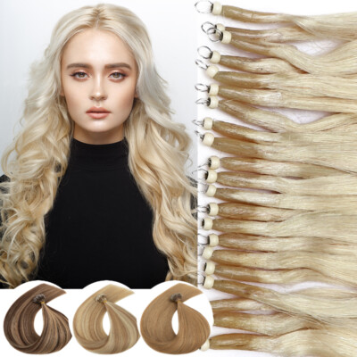 200PCS THICK Real Remy Human Hair Extensions Nano Ring - Main Image
