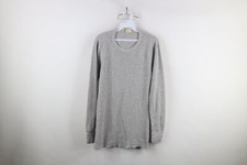 Vintage 70s Streetwear Mens LT Blank Thermal Waffle Knit Long Sleeve T-Shirt USA