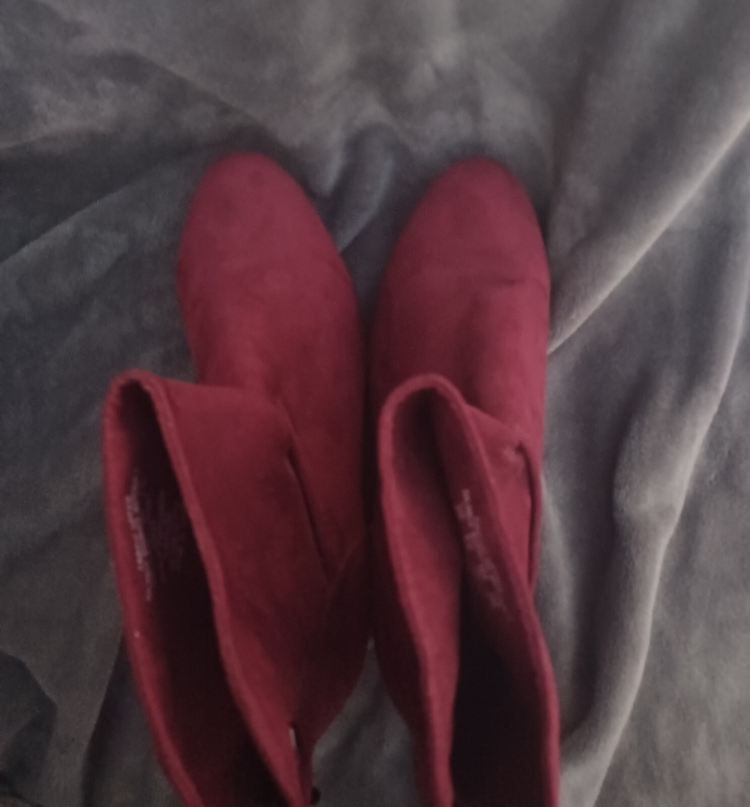 Two Pair Basic Edition Boots Zip In Back Burgundy… - image 14