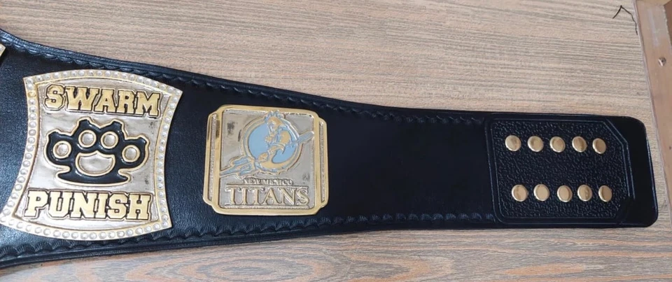 Nuevo cinturón de título de campeonato Spinner personalizado - cuero chapado en oro de 4 mm de grosor Foto 2 de 4