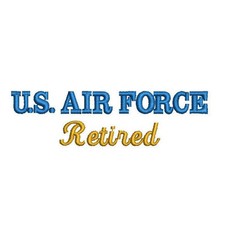 US AIR FORCE USAF Retired Embroidered Polo Shirt