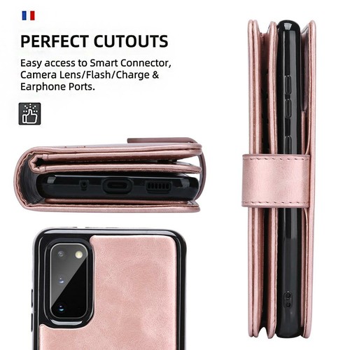 2-in-1 Hybrid Wallet Case with Wrist Strap for Samsung Galaxy S21/S20/Plus/Ultra - Picture 5 of 25