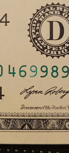 Rare Fancy Serial Number Light Ink ERROR I've Never Seen Before - Picture 5 of 6