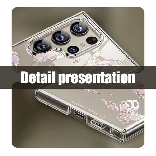 Phone Case For Samsung S24 S23 Ultra S22 S20 FE Clear Butterfly Shockproof Cover - Zdjęcie 5 z 19