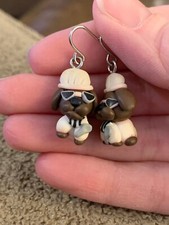 Super Cute Dog Puppy Dangle Earrings Costume Fashion CT 