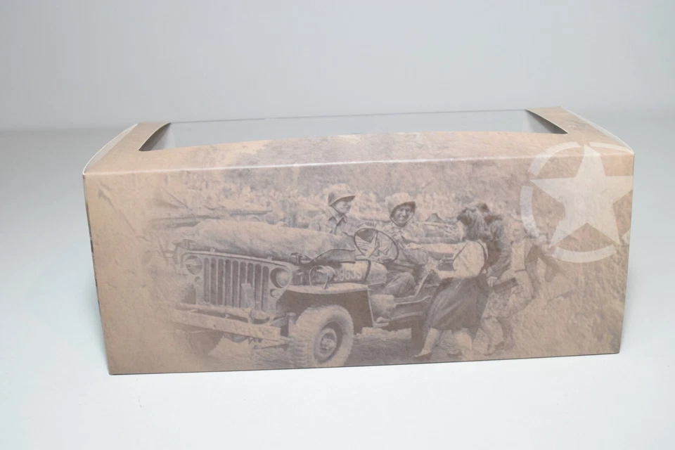 A43 1:43 ATLAS JEEP WILLYS MB ARMY WITH TRAILER MINT BOXED - Photo 4/4