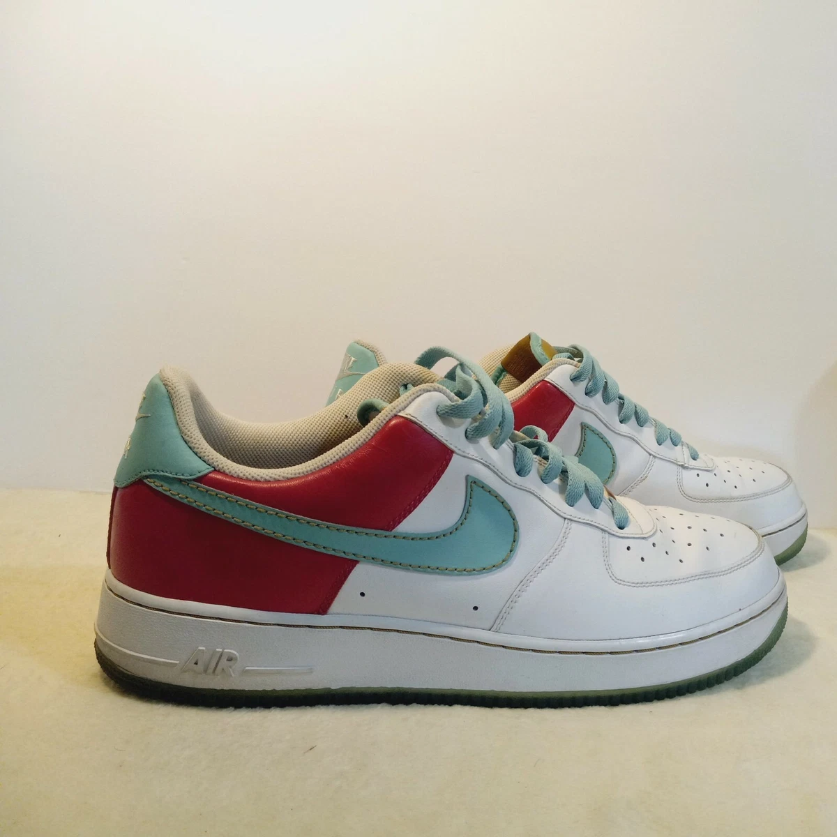 Nike Air Force 1 Low 07 Aqua Hawaiian Gold Men 13 Euro 47.5