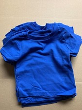 BULK LOT ONE DOZEN BLANK BLUE T-SHIRTS 100% C...