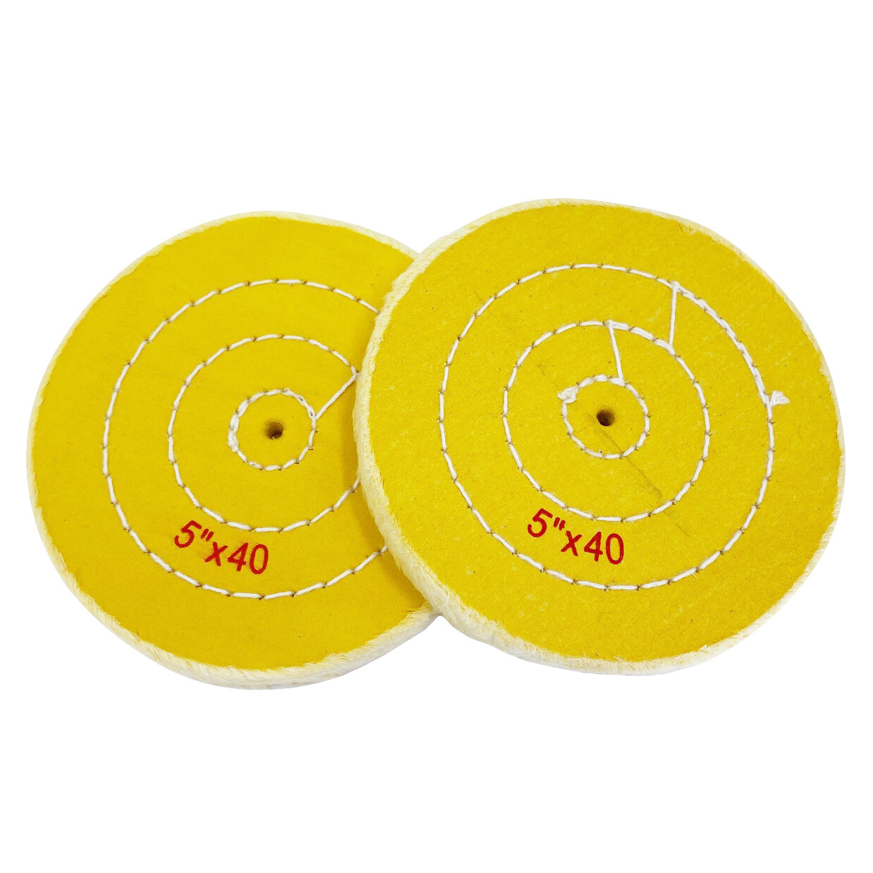 2 Jewelers Buff Yellow Treated Polishing Buffing Wheel 5" Jewelry