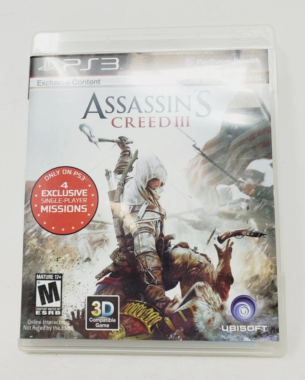Assassin’s Creed III For PS3 PlayStation 3 Manual & Case