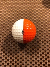 PING GOLF BALL/S-ORANGE/WHITE PING EYE 1.....NO LOGO.....9/10