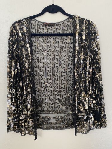 Kate Moss TOPSHOP Black Gold Multi Embellished Se… - image 1