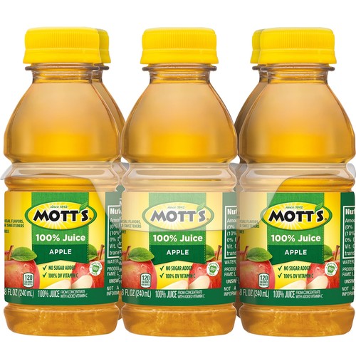 100% Original Apple Juice, 8 Fl Oz Bottles, 24 Count (4 Packs Of 6), 2 Servings - Picture 7 of 12