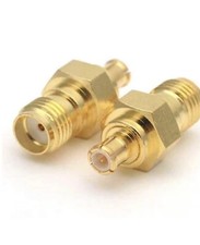 Adapter SMA Female to MCX Male Plug RF Coaxial connector - 2 Pack